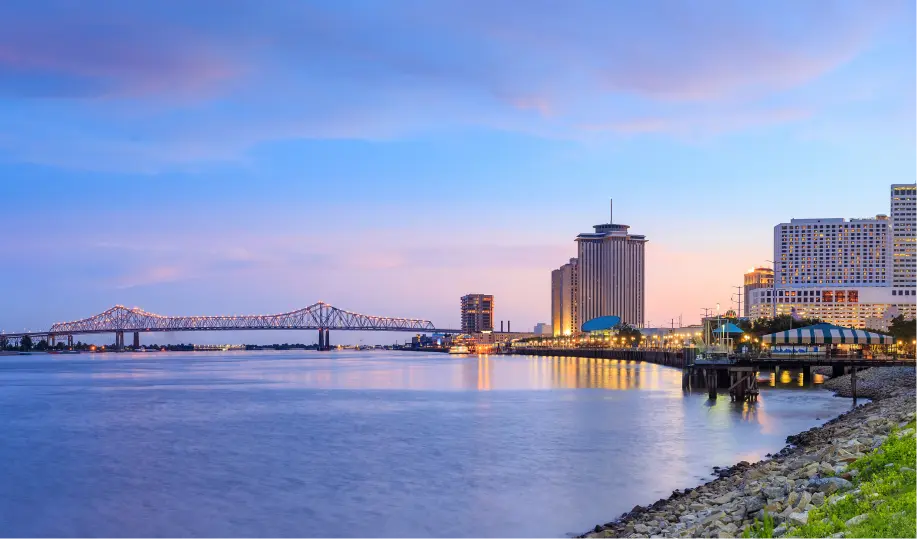 Louisiana at sunset